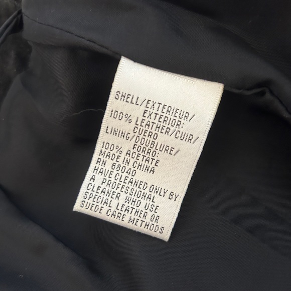 100% Real Leather Black Fringe Wrap Skirt VINTAGE WITH TAGS - Picture 4 of 4